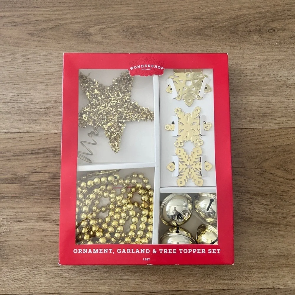 Wondershop 12-Piece Mini Christmas Tree Trimming Set – Gold | New in Box